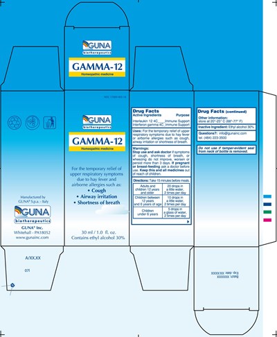 GAMMA12 12-02-2010.jpg image of box label - GAMMA12 12 02 2010